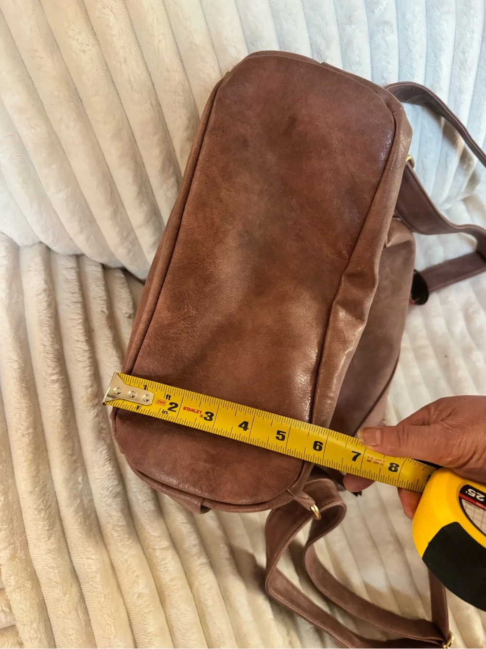 Classic Dusty-Rose colored Leatherette Convertible Women’s Backpack Tote